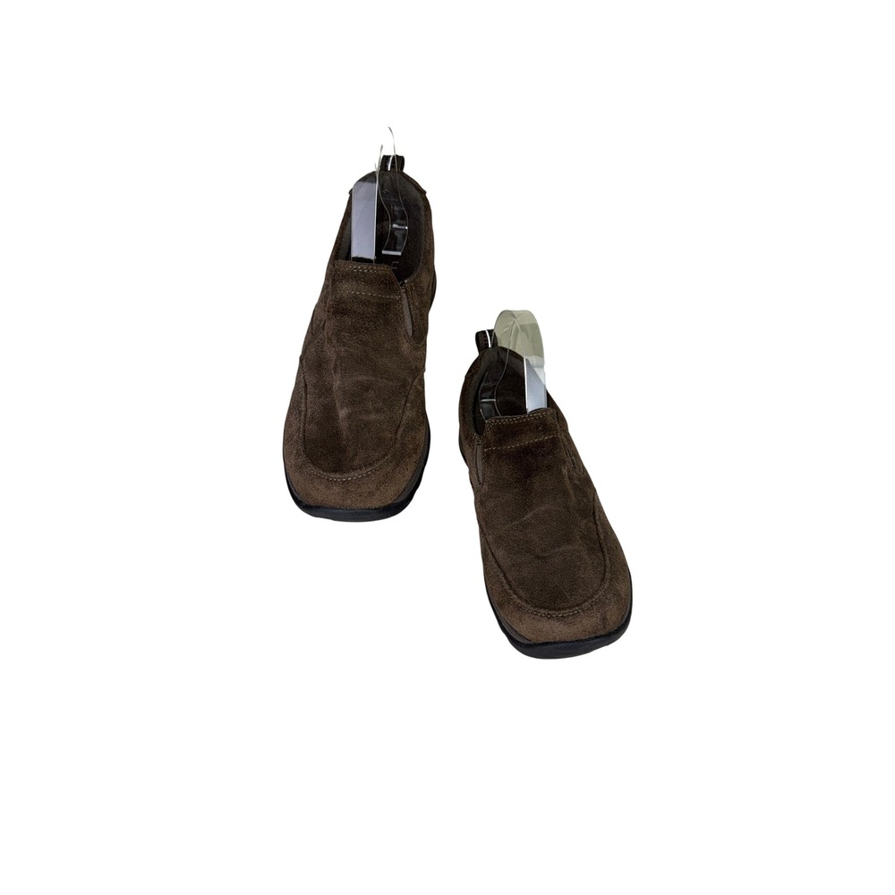 LL Bean Womens Comfort Mocs Brown Suede Slip On Walking Shoes Size 8.5 M
